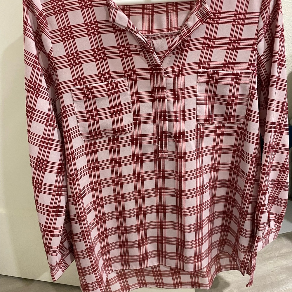 Jolie Red Stripe Blouse
